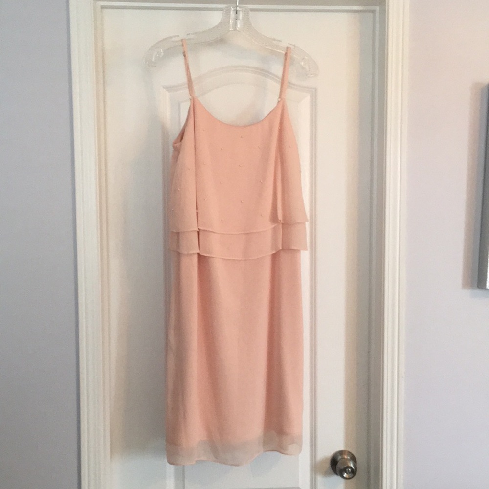 Esprit Peach cocktail dress with Pearl accents